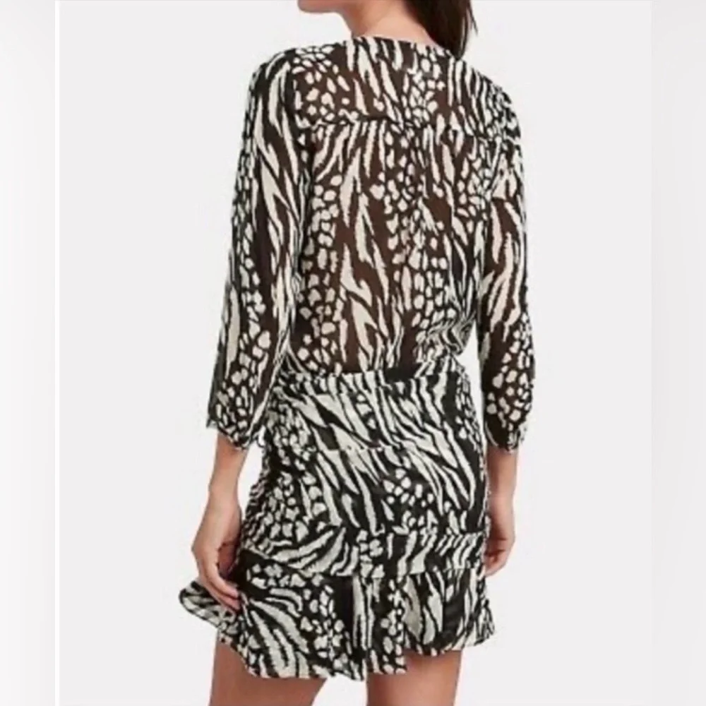 NWT Veronica Beard Kiran Dress Mini Animal Print Silk size 10 reg $595 - Picture 2 of 3